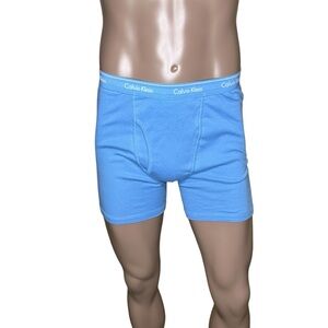 Calvin Klein Men’s Cotton Blend Boxer Briefs #NP21890 Blue Large
